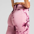 Energy Workout Leggings in Pink-Violett; blickdichte Shaping-Leggings mit V-Shape Bund für Fitness und Gym Training.