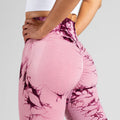 Energy Workout Leggings in Pink-Violett; blickdichte Shaping-Leggings mit V-Shape Bund für Fitness und Gym Training.