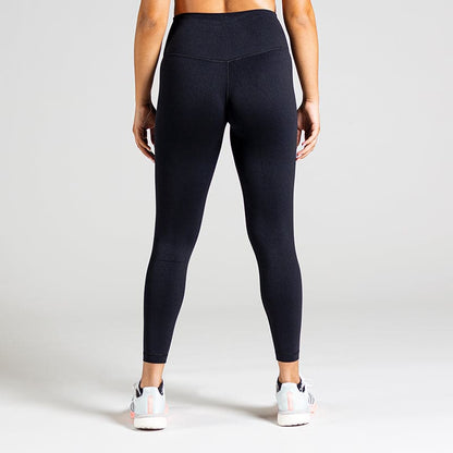 Performance Workout Leggings in Schwarz (Black); blickdichte High Waist Fitness-Leggings mit breitem Komfortbund für maximalen Halt beim Gym-Training.