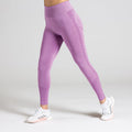 Seamless Yoga Leggings in Lila; blickdichte nahtlose High-Waist-Leggings mit Mesh-Details für Yoga, Pilates und low-impact Training.