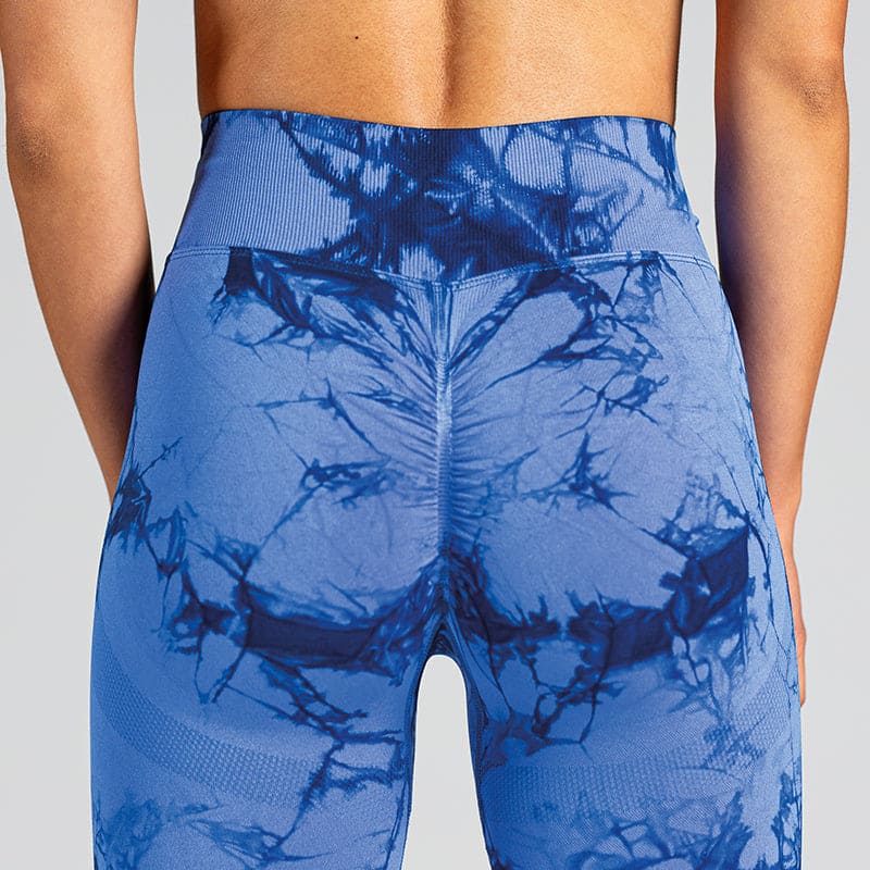 Energy Workout Leggings in Royalblau; blickdichte Shaping-Leggings mit V-Shape Bund für Fitness und Gym Training.