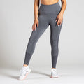 Seamless Yoga Leggings in Dunkelgrau; blickdichte nahtlose High-Waist-Leggings mit Mesh-Details für Yoga, Pilates und low-impact Training.